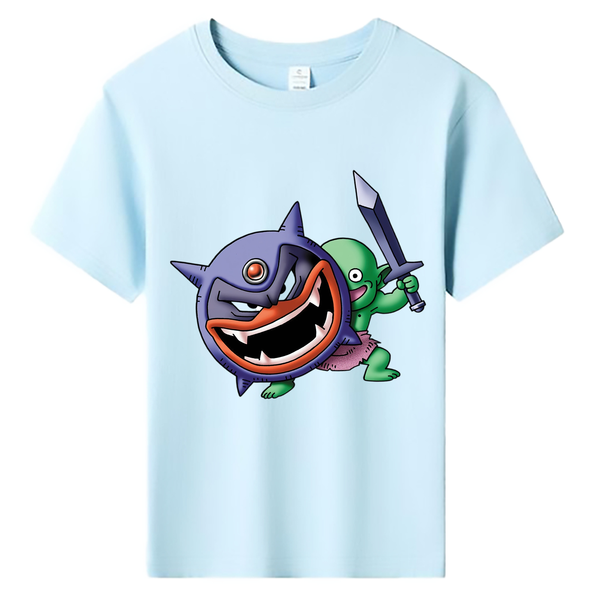 （画像用） ドラゴンクエスト Doragon Kuesuto Dragon Quest 綿100％キッズTシャツ（フロントプリント）